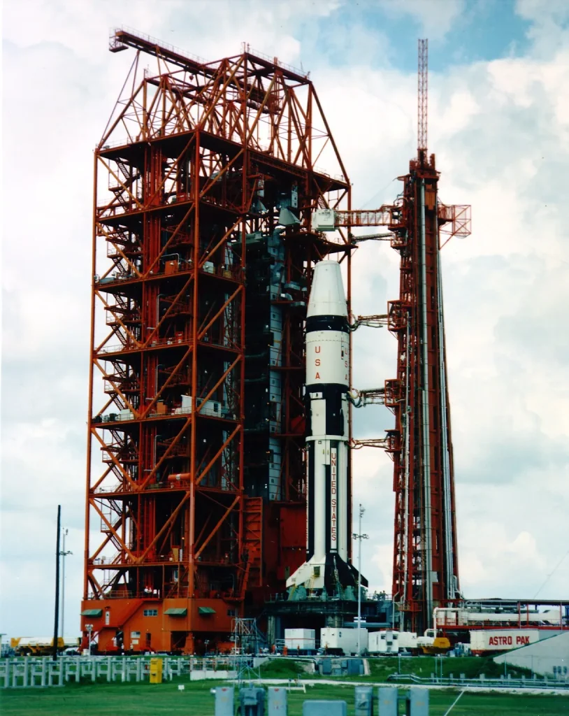 Ракета «Сатурн-1Б» на стартовом комплексе 34, 1968