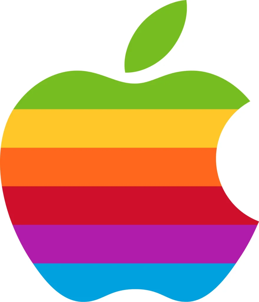 «Радужный» логотип Apple работы Роба Яноффа (1977)
