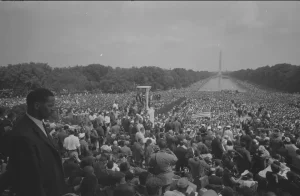 Толпа на Марше на Вашингтон 1963 года от мемориала Линкольна до монумента Вашингтону