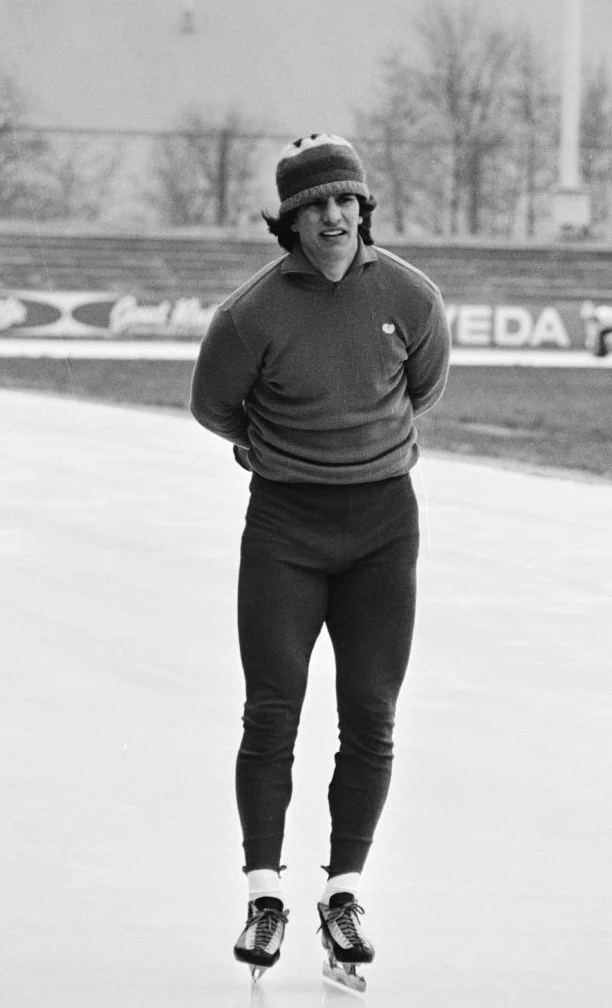 Эрик Хайден, главная звезда Игр-1980, через несколько дней после Лейк-Плэсида.