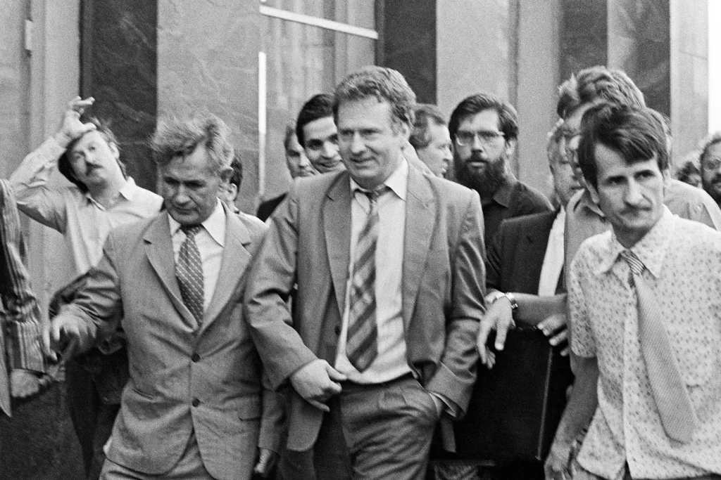 Владимир Жириновский в Москве 19 августа 1991 года
