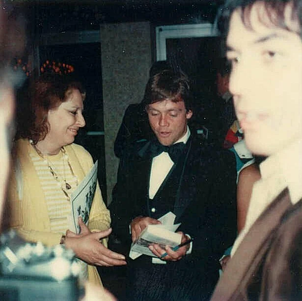 Марк Хэмилл (в центре) на премьере фильма «F.I.S.T.», апрель 1978 года