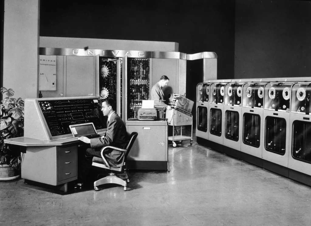 Торжественная передача UNIVAC I Бюро переписи, завод Eckert-Mauchly, Филадельфия, 14 июня 1951 года