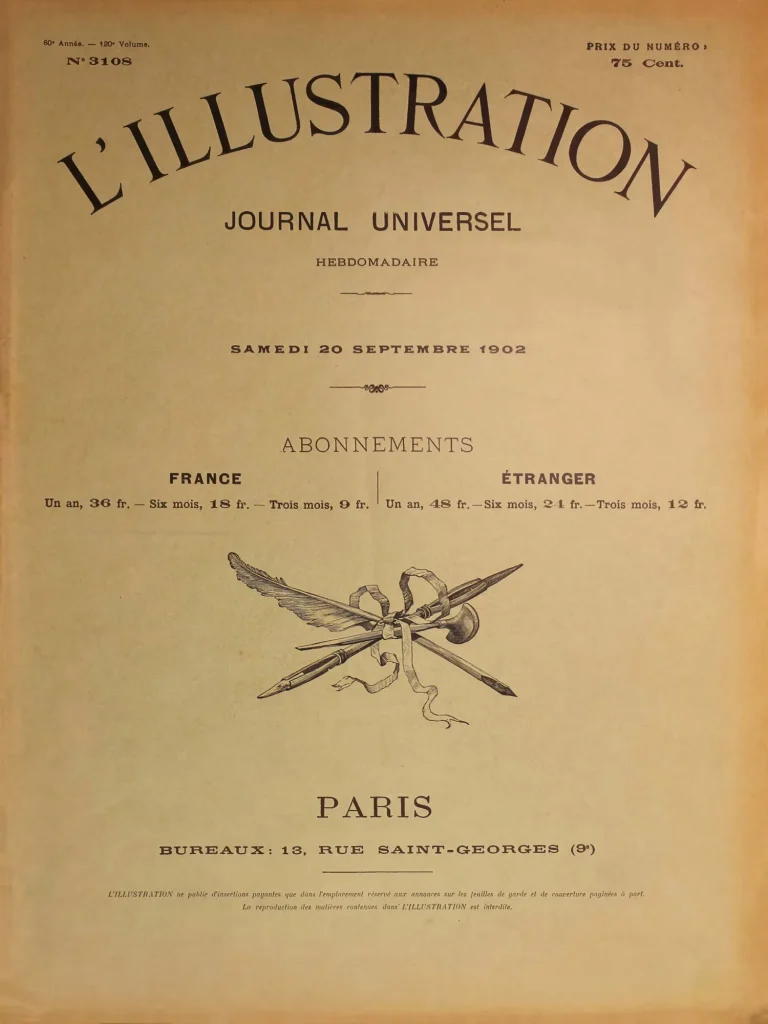 Обложка журнала L'Illustration от 20 сентября 1902 года, цена 75 сантимов