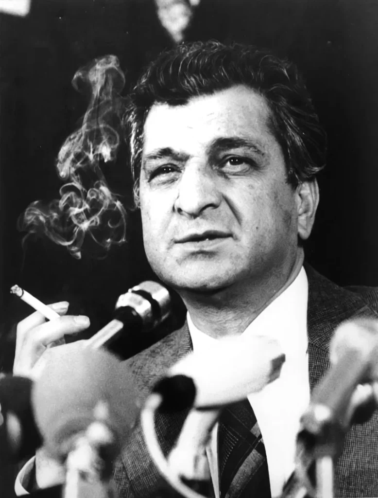 Бабрак Кармаль на пресс-конференции в Кабуле, 10 января 1980 года