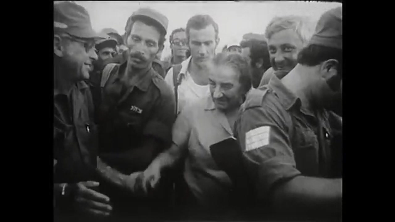 Голда Меир на Синайском фронте, октябрь 1973 года