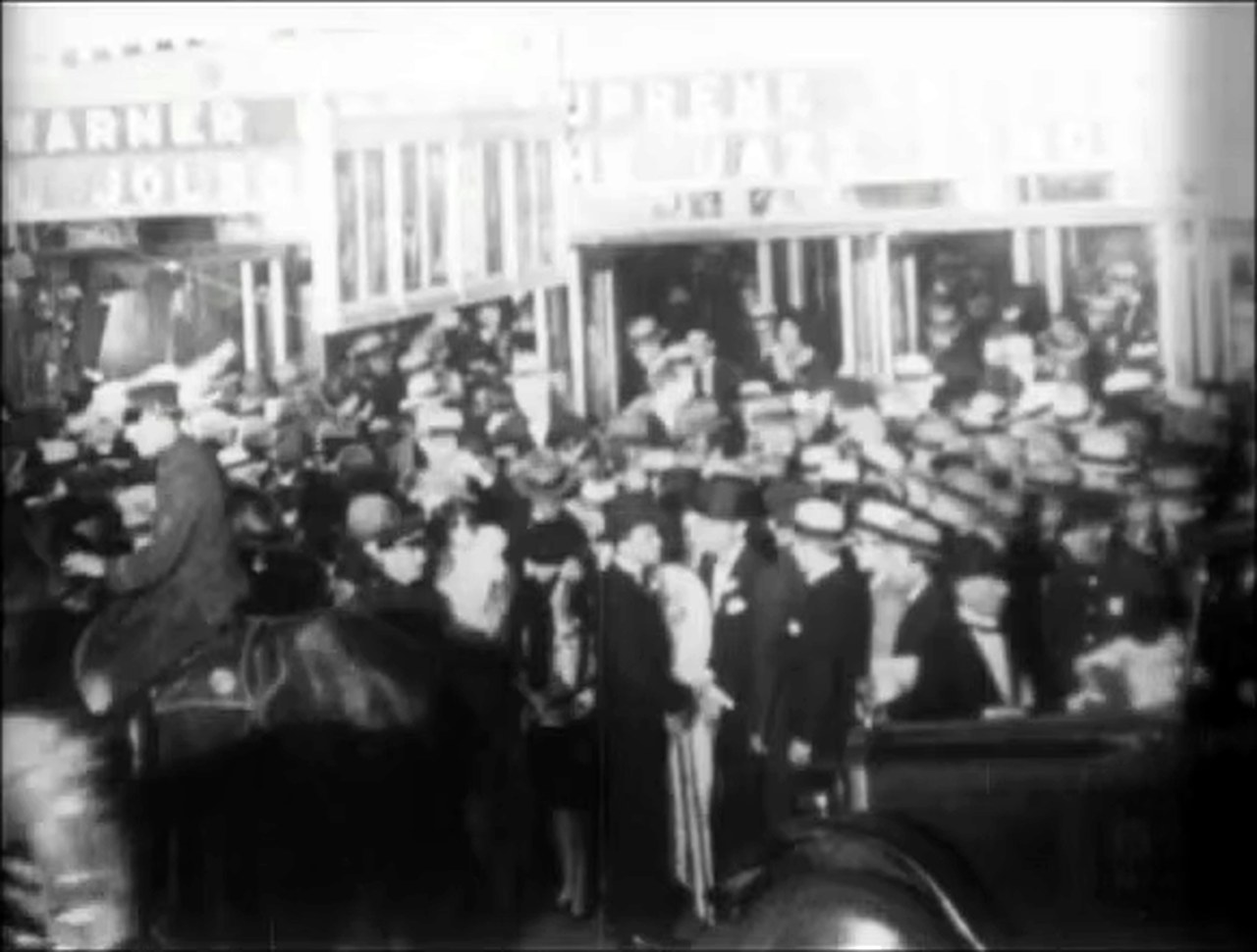 Трейлер «Певца джаза» с кадрами премьеры, 1927 год